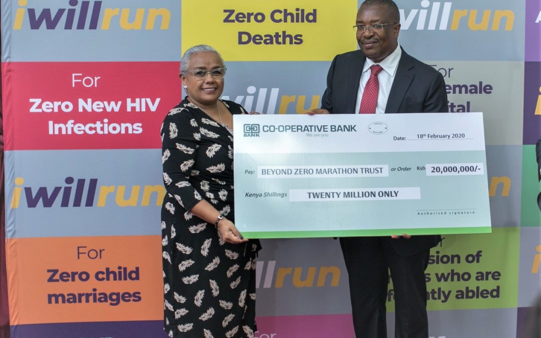 Coop Bank gives Ksh20M to First Lady’s Beyond Zero initiative.