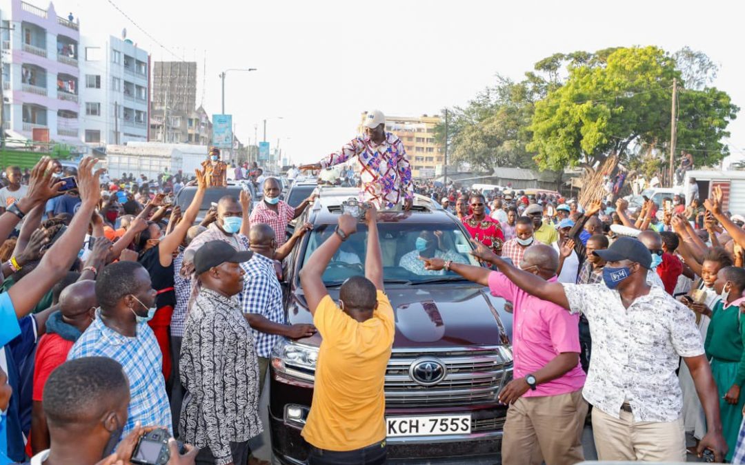 Raila in Mombasa to drum support for BBI