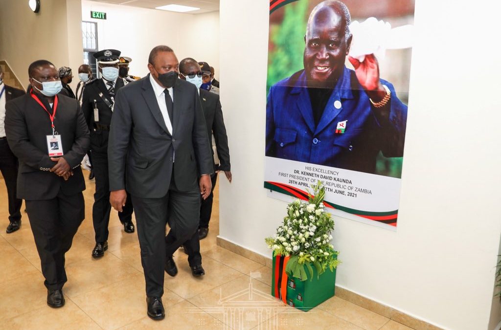 Pres. Kenyatta joins world leaders in Zambia for Kenneth Kaunda funeral