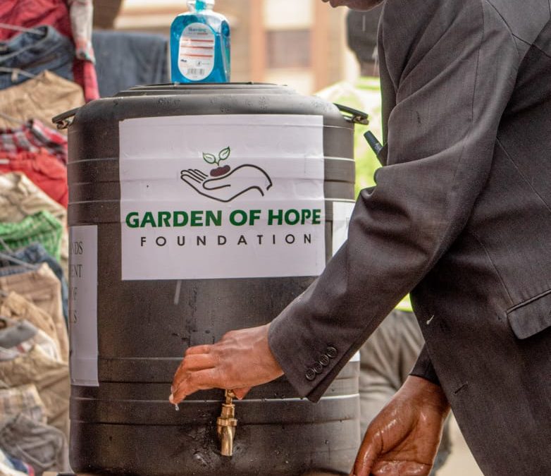 Garden of Hope and Aquila partner to distribute anti- COVID 19 handwashing stations in Kibra