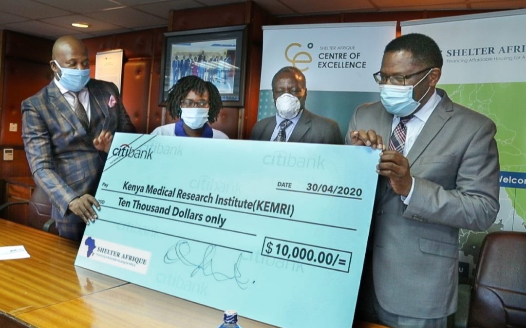 SHELTER AFRIQUE DONATES kSH 1M TOWARDS  COVID 19 TESTING KITS TO KEMRI