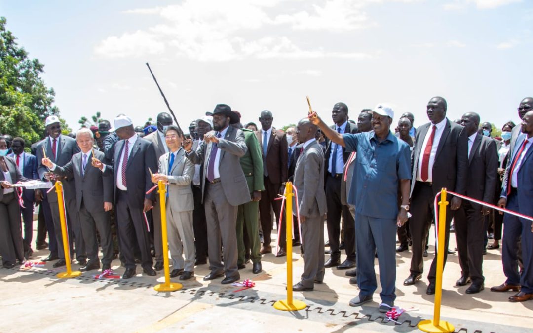 Raila, President Kiir commission Freedom bridge in Juba